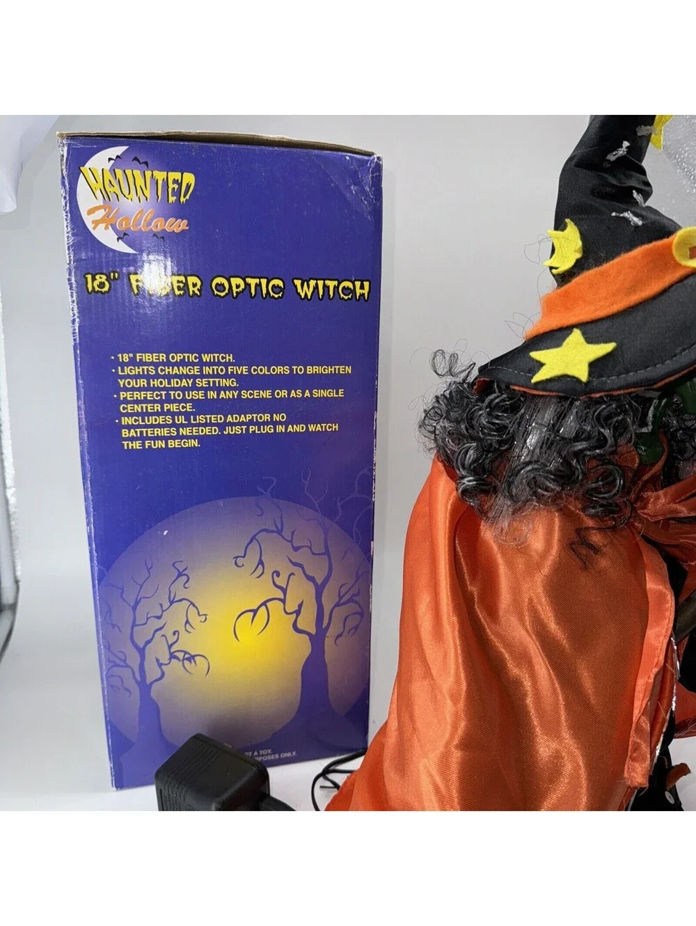 Fiber Optic Halloween Witch Light Up Lamp Decor 18